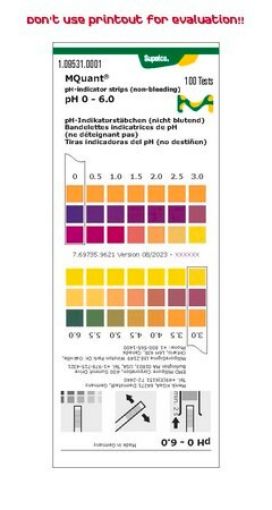 Picture of pH-indicator strips pH 0 - 6.0
