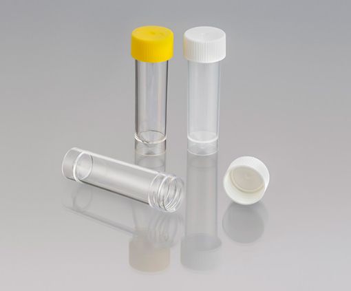 Picture of Container 30ml Polypropylene, Vee bottom, Yellow screw cap, Gamma Sterile, 500 per Carton