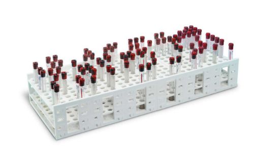 Picture of Mega Racks® Tube Rack Double for 13-16mm Tubes, 240 wells, White