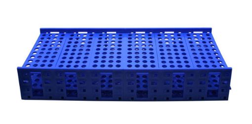 Picture of Mega Racks® Tube Rack Double for 13-16mm Tubes, 240 wells, Blue