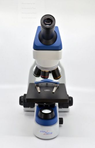 Picture of Monocular Microscope, Senior Student, simple fixed stage, with 4x, 10x, 40x, 100x objectives
