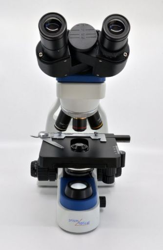 Picture of Binocular Microscope, Senior Student, mechanical stage, with 4x, 10x, 40x, 100x objectives
