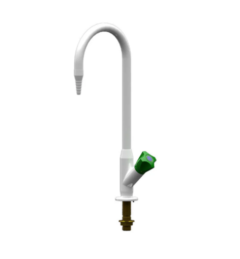 Picture of Slimline Bench Mounted Laboratory Tap with Swivel Gooseneck Outlet, cold water only