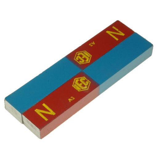 Picture of Magnet Bar 75mm, red and blue ends, pair