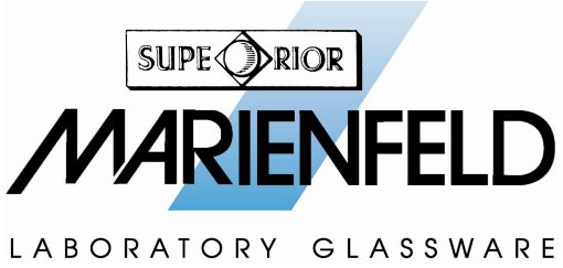 Picture of 100ml Volumetric Flask with one circular mark DIN EN ISO 1042 compliant 100ml +/-0.1ml Class A conformity certified with batch certificate, borosilicate glass 3.3, clear glass, blue graduated, ground joint & glass stopper, NS14/23, Pack 10