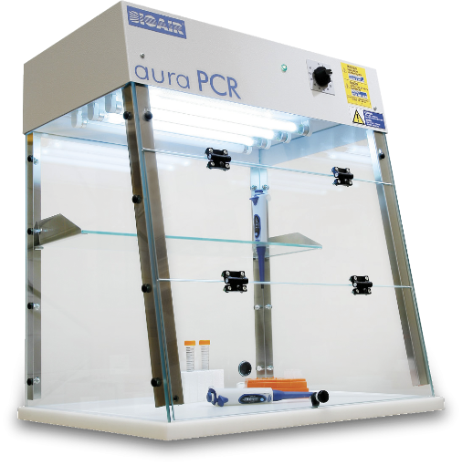 Picture of PCR passive work station with UV lights, AURA, (650 W x 545 D x 730mm H) previously PC10100
