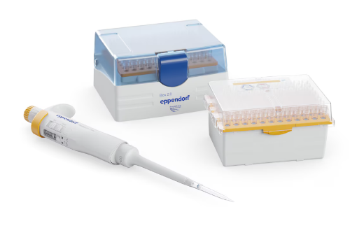 Picture of Eppendorf Research® 3 neo, 1-channel, 15 – 300 μL, orange, incl. epT.I.P.S.® Box 2.0 (x 96 tips) and ep Dualfilter T.I.P.S.® BioBased PCR clean and sterile Reload (x 96 tips)