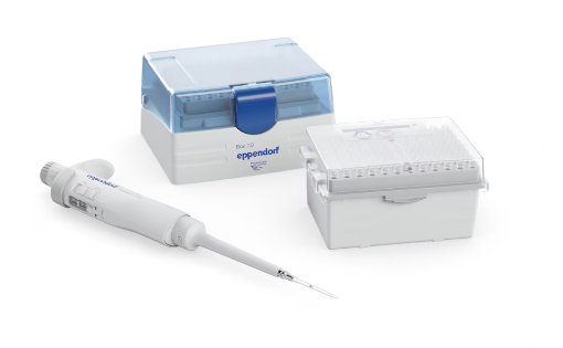 Picture of Eppendorf Research® 3 neo, 1-channel, 1 – 20 μL, light gray, incl. epT.I.P.S.® Box 2.0 (x 96 tips) and ep Dualfilter T.I.P.S.® BioBased PCR clean and sterile Reload (x 96 tips)