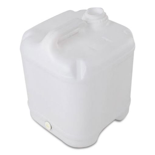 Picture of 20L Cube Drum (Natural Colour) for Dangerous Goods, Black Screw Cap