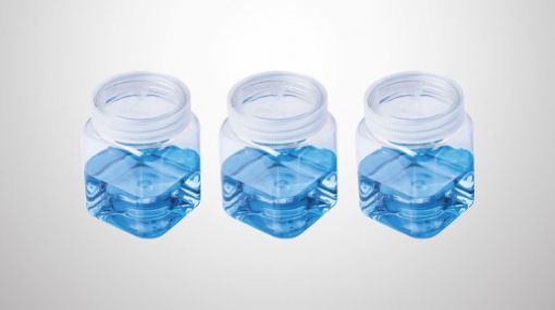 Picture of Container 400mL PET square natural PP cap box 100