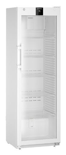 Picture of 420L Pharmacy and Laboratory Refrigerator, 9 shelves, glass door, white, QCPP & TGA approved