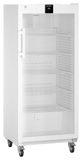 Picture of 588L Pharmacy and Laboratory Refrigerator, 9 shelves, glass door, white, QCPP & TGA approved