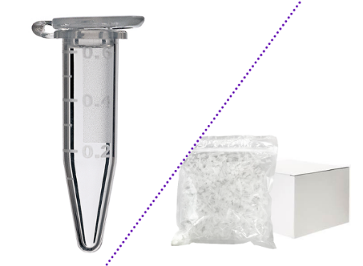 Picture of 0.5mL Graduated Microcentrifuge Tubes, Clear, Sterile, 500 per pack