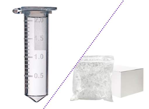 Picture of 2.0mL Graduated Microcentrifuge Tubes, Clear, Sterile, boil-proof, 250 per pack