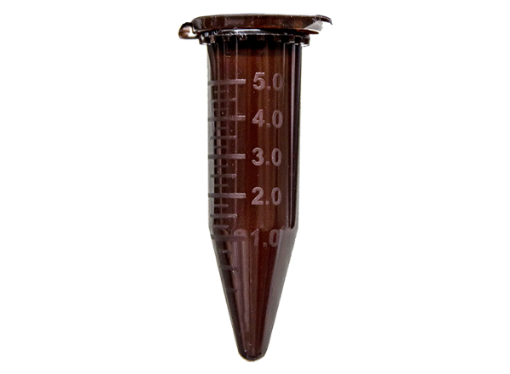 Picture of 5mL Microcentrifuge Tubes, Amber, Sterile, 200 per pack