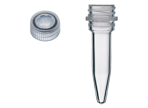 Picture of 0.5mL Assembled Conical Tube, Clear Cap, Sterile, 50 per pack
