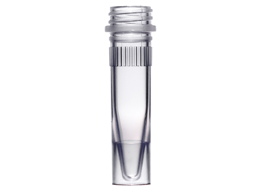 Picture of 1.5mL Screw Tube, Skirted Base, ribbed, Clear, 500 per pack