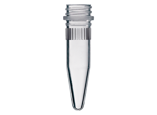 Picture of 1.5mL Screw Tube, conical base, ribbed, Clear, 500 per pack