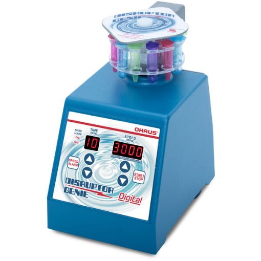Picture of Digital Disrupter Genie, D2D (SI-DD98AU), bead beater with digital variable speed (1,000 rpm - 2,850 rpm) for 12x1.5/2.0mL microtubes