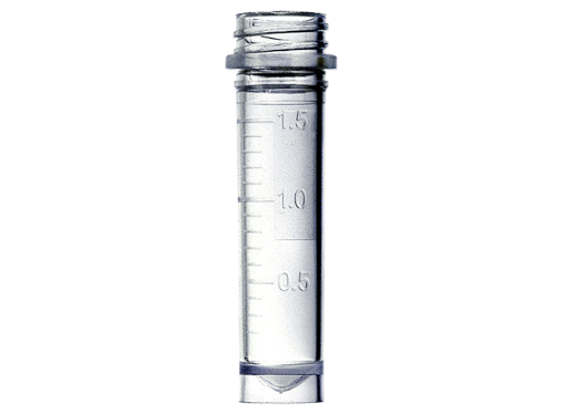 Picture of 2.0mL Screw Tube, Skirted Base, Graduated, writing area, Clear, 50 per pack