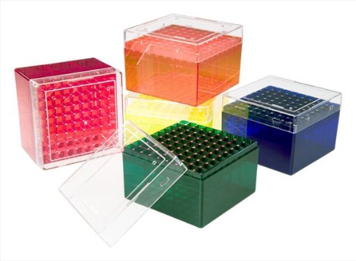Picture of 81-Place CryoFreeze Polycarbonate  Storage Rack for 3.6/4.5 mL tubes, Assorted, 5 racks per pack
