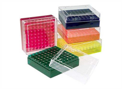 Picture of 81-Place CryoFreeze Polycarbonate  Storage Rack for 1.0/1.8 mL tubes, Assorted, 5 racks per pack