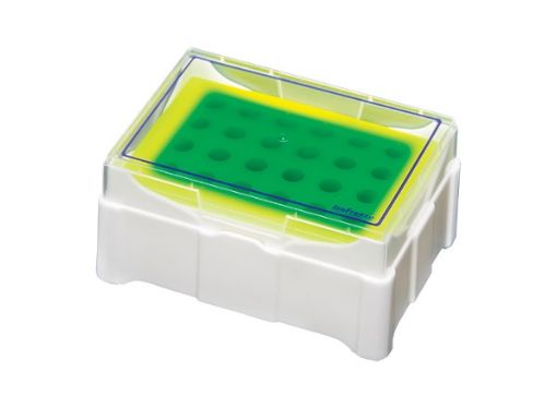 Picture of IsoFreeze Microcentrifuge Tube Rack, Green to Yellow, Each