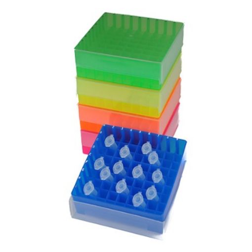Picture of 81-Place Freezer Rack w Lift-Off lid, Fluorescent Pink, 5 racks per pack