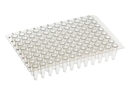 Picture of 96-Well PCR Plate, Flat Top, Standard, Cuttable, Clear, 10 per pack