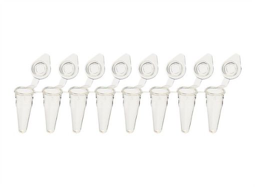 Picture of SnapStrip 8-Strip Low-Profile Tubes with Individually-Attached Flat Caps, Clear, 120 strips per pack