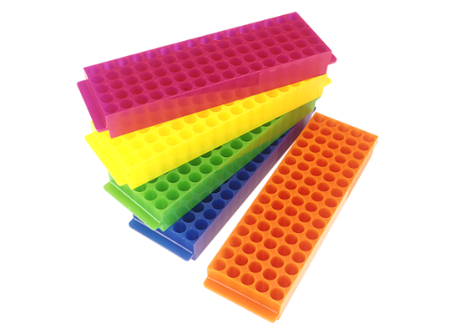 Picture of 80-Place Storage Rack, Fluorescent Yellow, 5 racks per pack