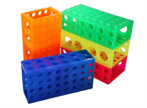 Picture of 4-Way Interlock Flipper Rack, Fluorescent Yellow, 5 racks per pack