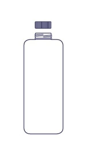 Picture of Bottle only 60mL round HDPE BLACK box 600