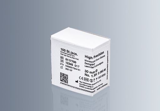 Picture of Coverslips #1.5H 10mm round, 100 pieces per box, 10 boxes per pack (1000 pieces)