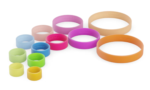 Picture of ColorTag pipette marking rings, 24mm, light yellow, pack of 10